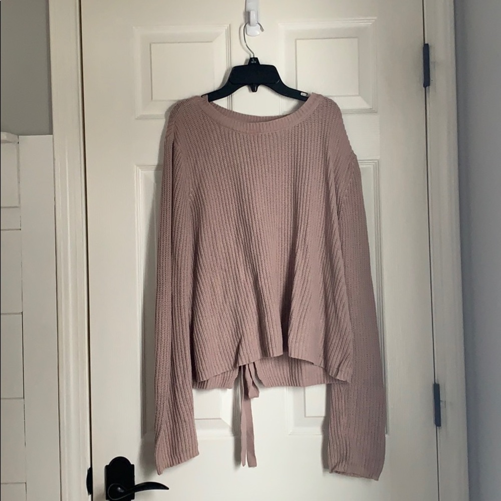 Pink knit sweater
